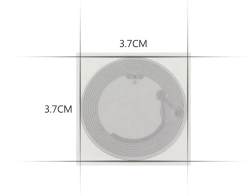 rfid高频易碎白标尺寸结构图